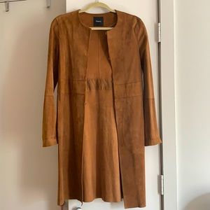 Never Worn Theory Genuine Lamb Suede Trench